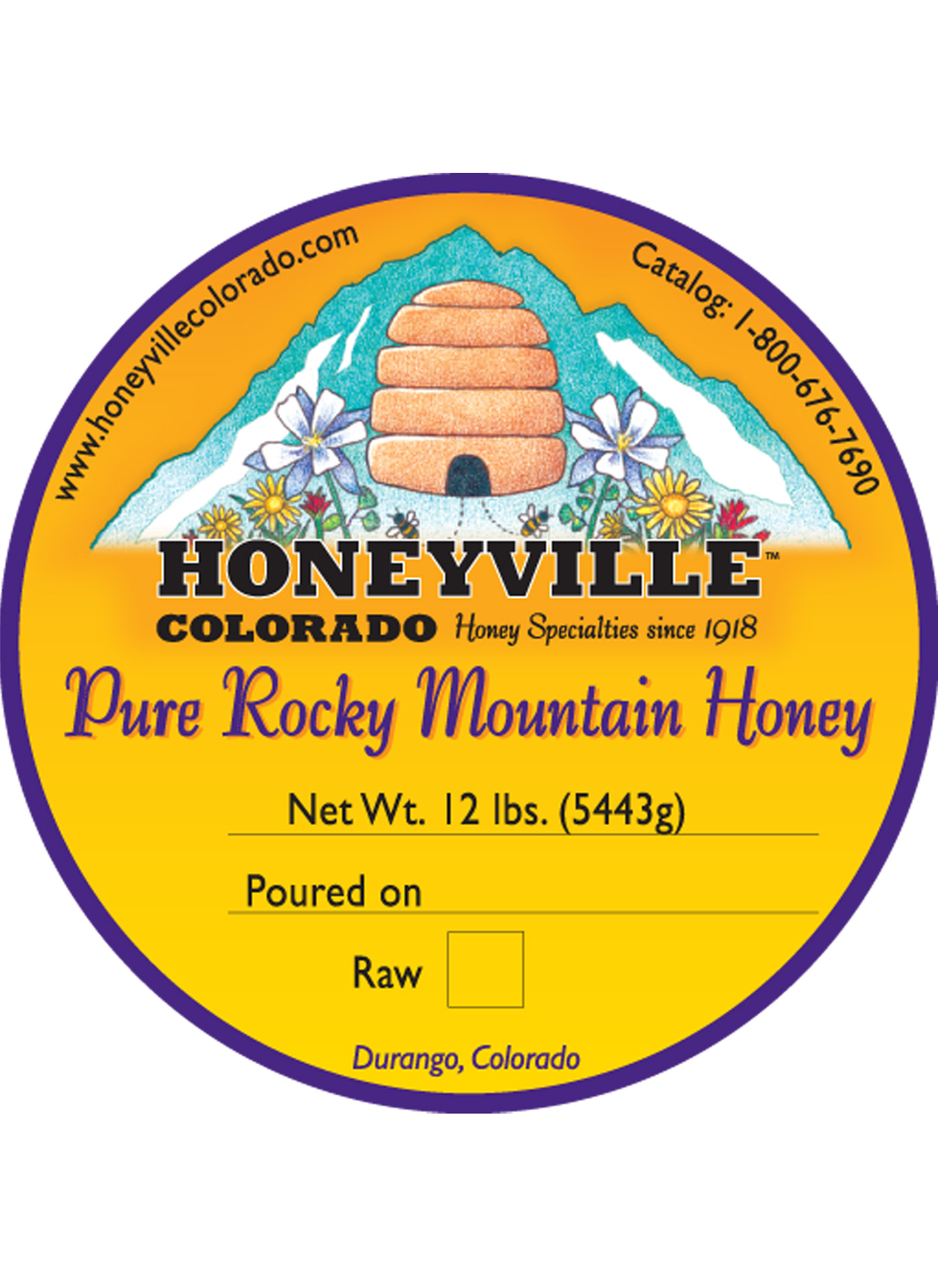 BULK HONEY 12 LB BUCKET, Wildflower Honey Store Name